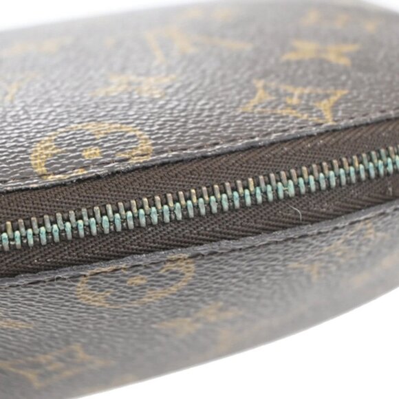 LOUIS VUITTON Trousse Demi Ronde Pouch Monogram Leather Brown M47520 04KB257 - Picture 8 of 16
